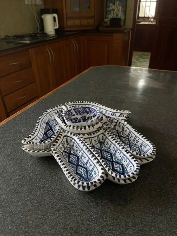 Handmade Ceramic Blue Mediterranean Decor Platter