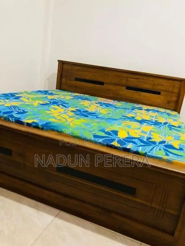 Teak Box Bed 60”72 with Mattress