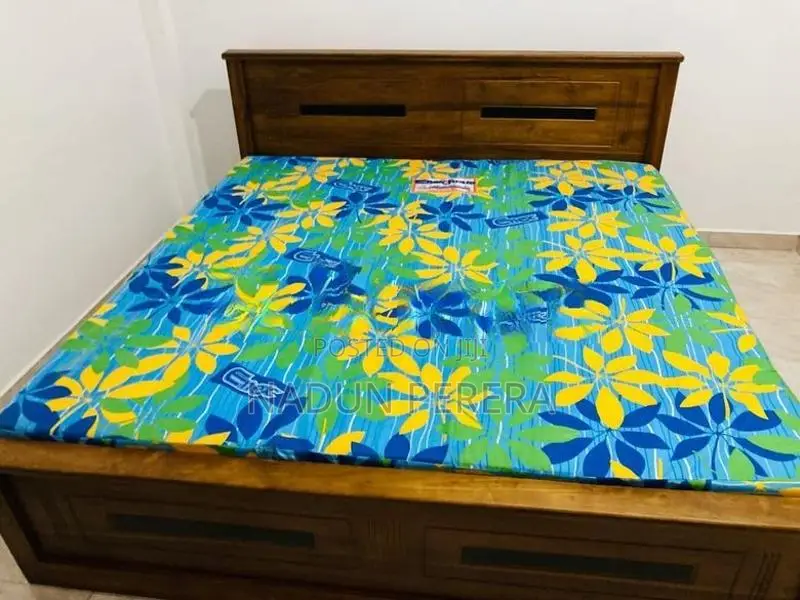 Teak Box Bed 60”72 with Mattress