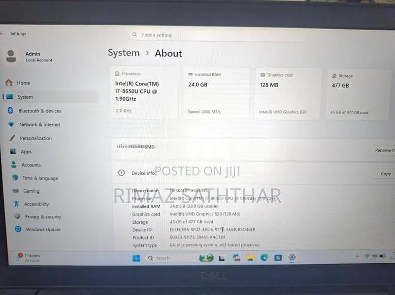 Dell Latitude 7490 24GB RAM 500GB SSD i7 8th Gen
