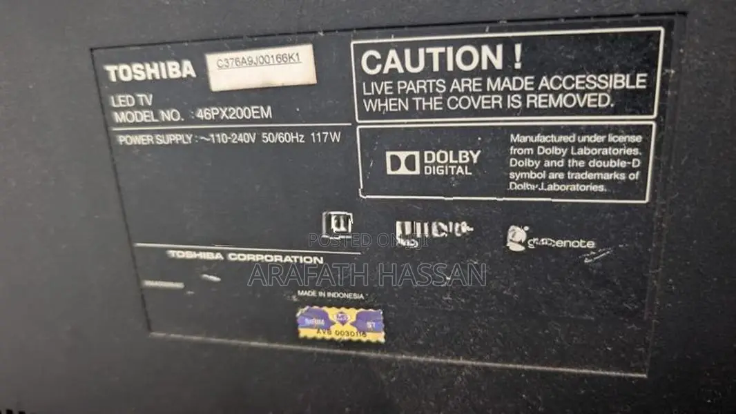 Toshiba 46" LED TV