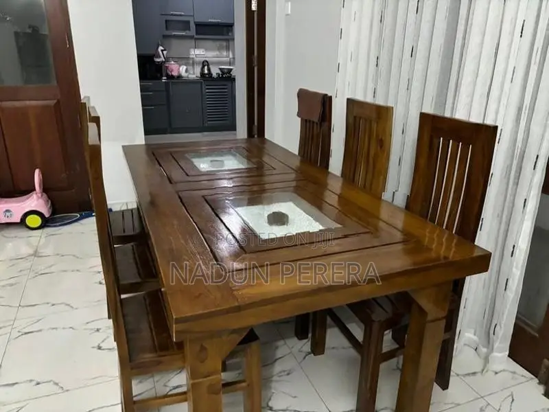Teak Dining Table with 6 Chairs