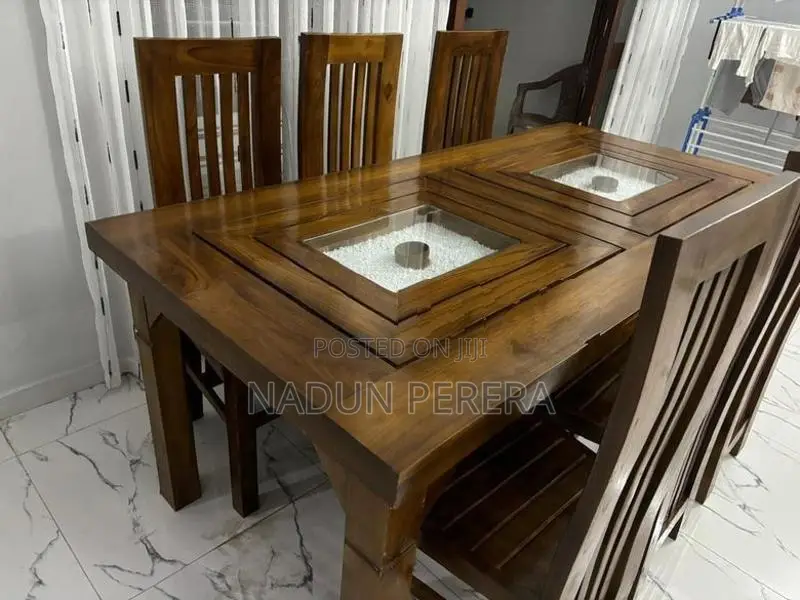 Teak Dining Table with 6 Chairs