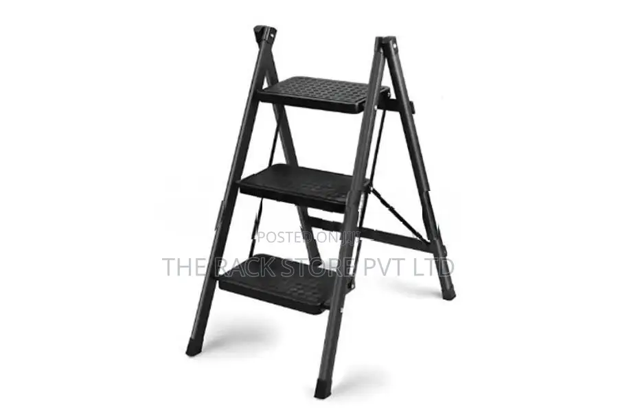3 Step Folding Ladder ( Black Colour )