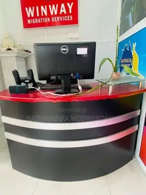 Modern Curved Reception Counter Desk
