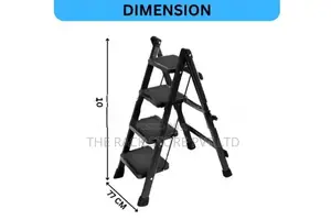 4-Step Folding Step Ladder ( Black Colour )