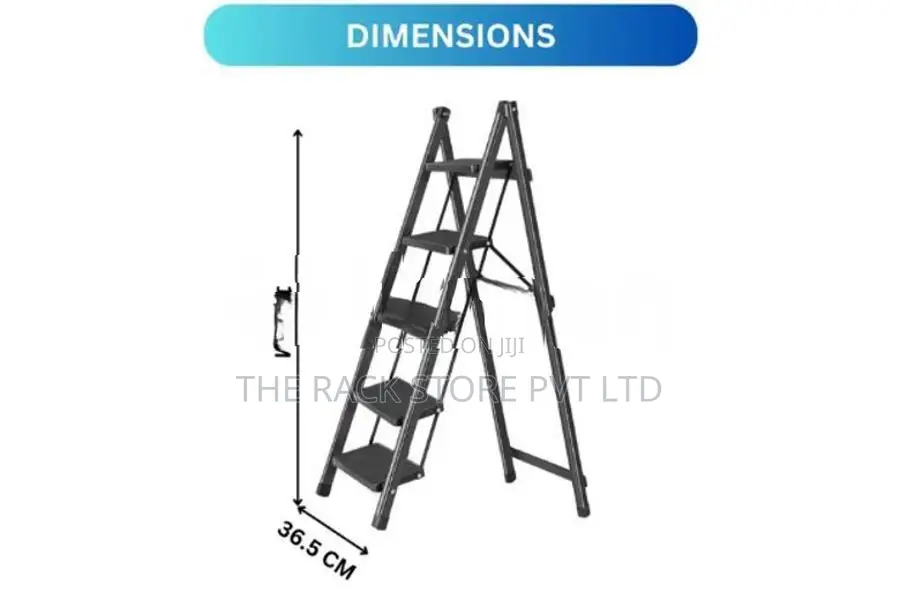 5-Step Folding Step Ladder ( Black Colour )