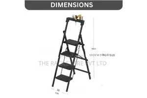 4-Step Folding Step Ladder, Armrest Tool Holder