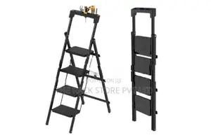 4-Step Folding Step Ladder, Armrest Tool Holder