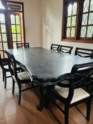 Solid Jak Wood Dining Table with 7 Chairs