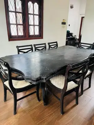 Solid Jak Wood Dining Table with 7 Chairs
