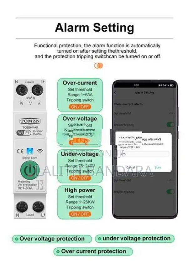 Smart MCB voltage current Protection