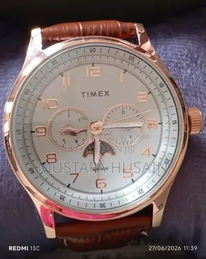 Timex Moon Phase Multifunction Watch – Brown Leather