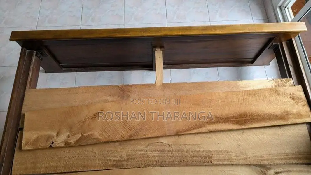 King size Bed with Side Table (Teak)