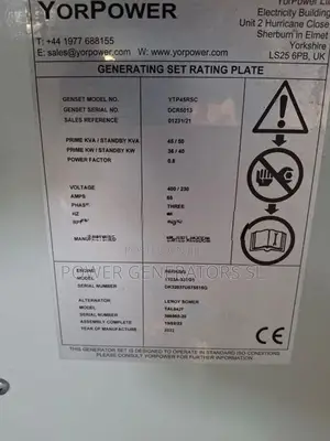 50KVA Perkins Generator
