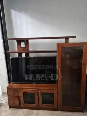 Large Used Solid Teak TV Cupboard / Entertainment Unit