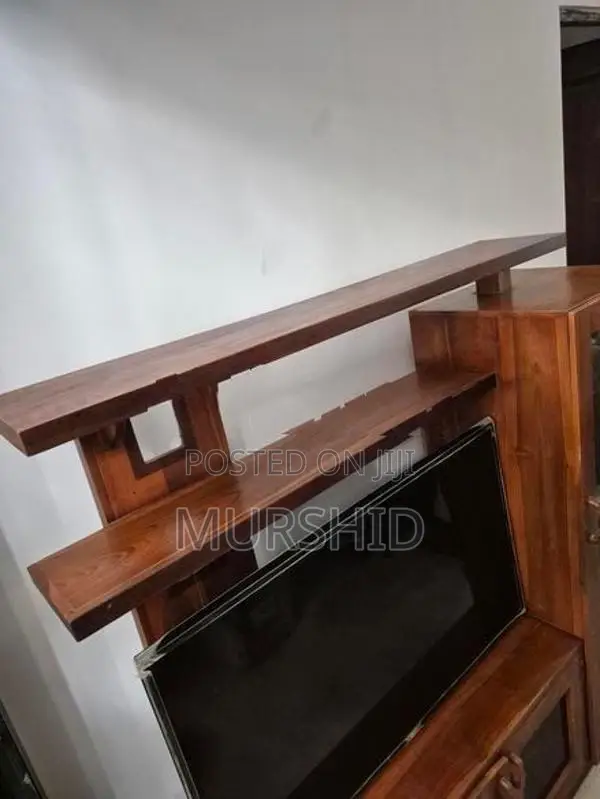Large Used Solid Teak TV Cupboard / Entertainment Unit