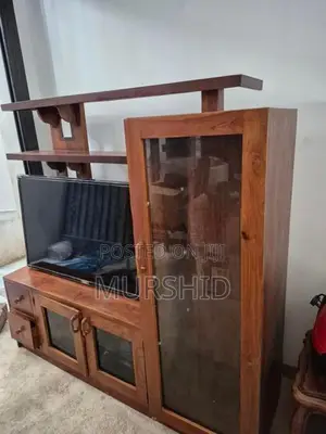 Large Used Solid Teak TV Cupboard / Entertainment Unit