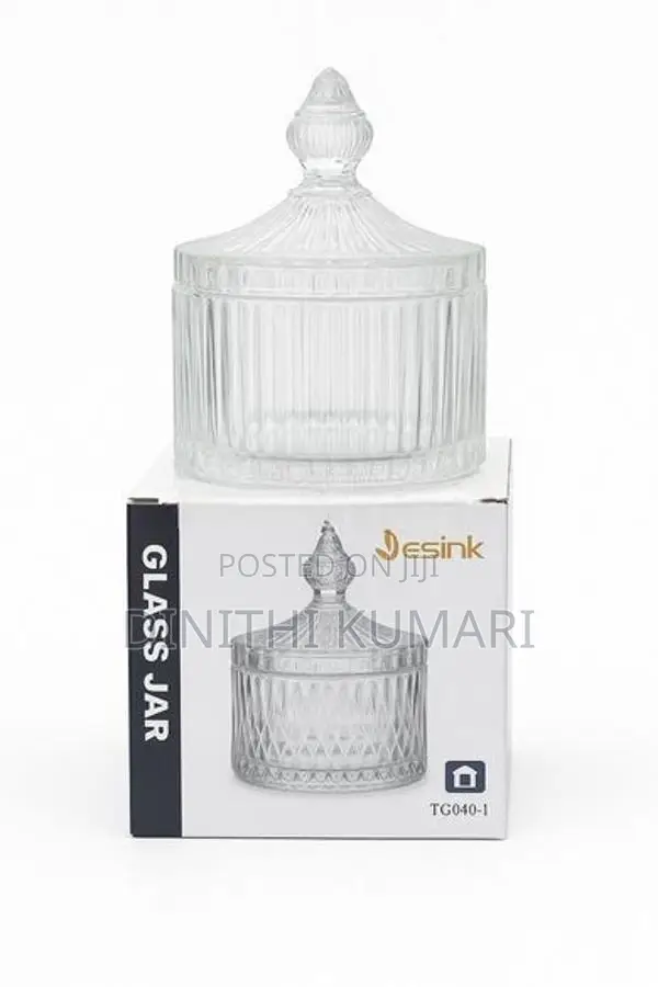 Esink Crystal Glass Jar with Lid TG040-1