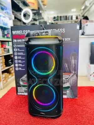 Karaoke Bluetooth Party Box Speaker with Wireless Mic (New) ZIMA ZM-84