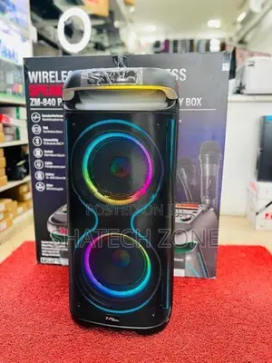 Karaoke Bluetooth Party Box Speaker with Wireless Mic (New) ZIMA ZM-84