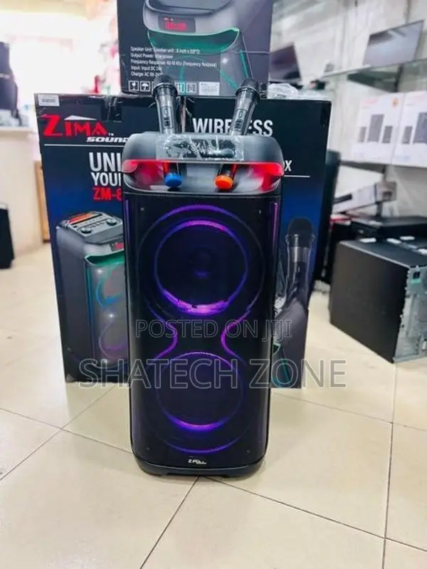 Karaoke Bluetooth Party Box Speaker with Wireless Mic (New) ZIMA ZM-84
