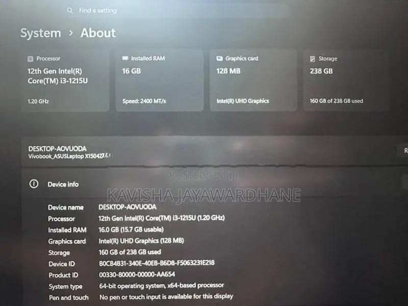 Asus Vivobook i3 12th Gen Laptop