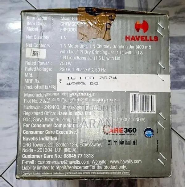 Havells Freddon-N 3 Jar Mixture Grinder