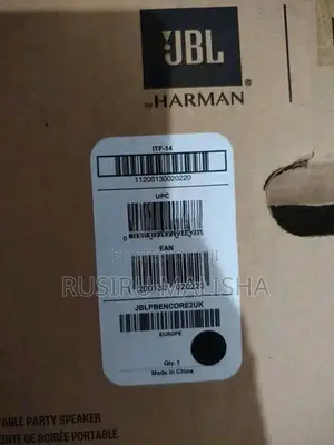 JBL party box with mic
