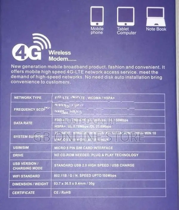 4G Wifi Modem