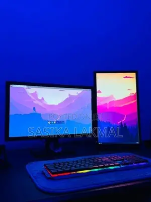 Complete Dual-Monitor i5 10th Gen Gaming Editing Desktop Setup