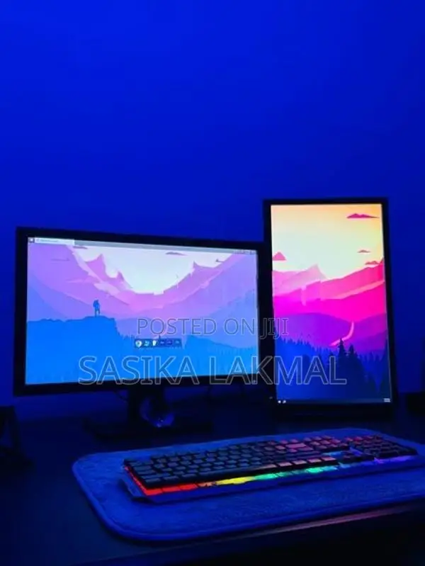 Complete Dual-Monitor i5 10th Gen Gaming Editing Desktop Setup