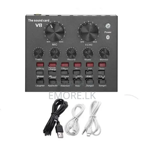 V8 USB Audio External Sound Card