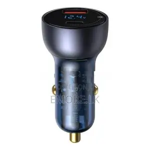 Baseus Digital Display Dual Quick Car Charger 65W With Cable