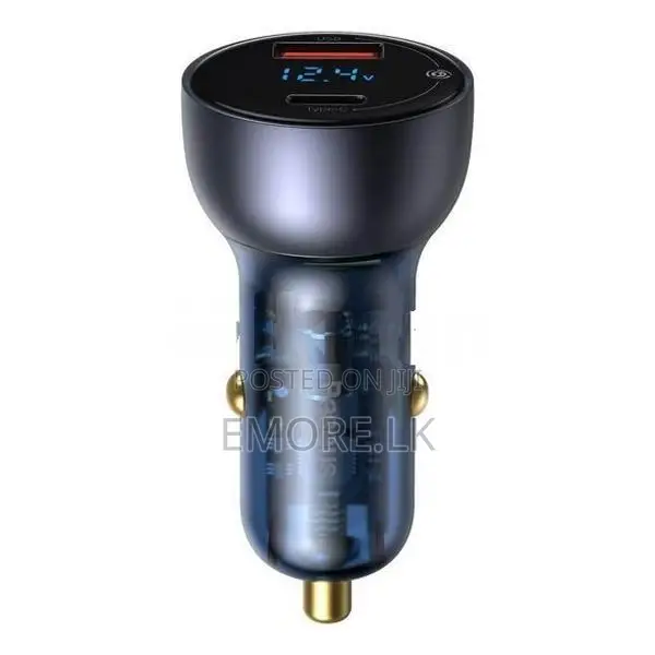 Baseus Digital Display Dual Quick Car Charger 65W With Cable