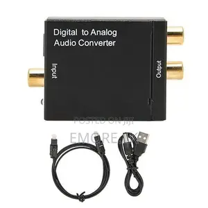 Digital to Analog RCA Audio Converter Box for TV DVD+AC Adaper