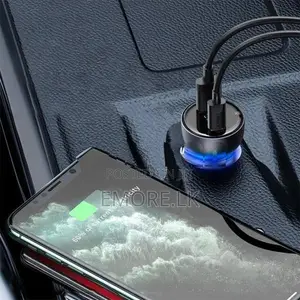 Baseus Digital Display Dual Quick Car Charger 65W With Cable