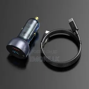 Baseus Digital Display Dual Quick Car Charger 65W With Cable