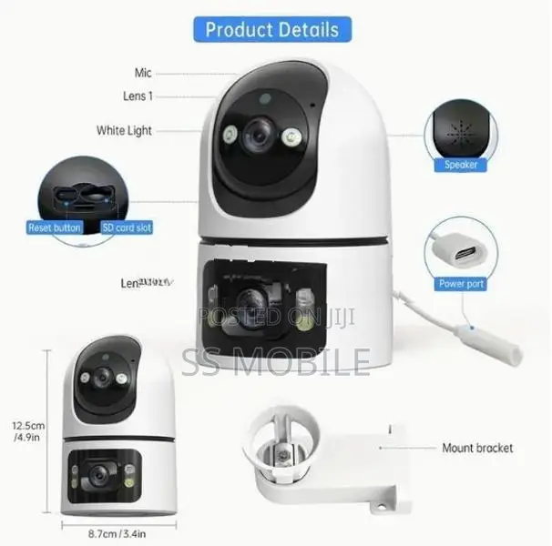 4MP Dual Lens WiFi PTZ Night Vision Camera