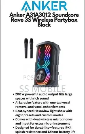 Anker Soundcore Rave 3S Karaoke Speaker (18 Months War)