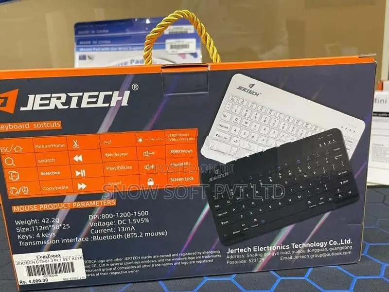Jertech CT3-01 Slim Portable Wireless Combo