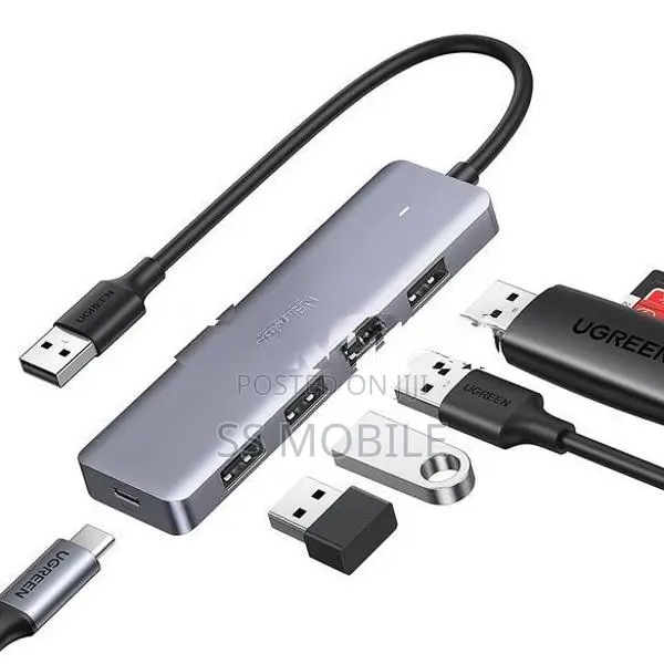 UGREEN 4 Port USB 3.0 Adapter & Type C Hub Dock 5Gbps
