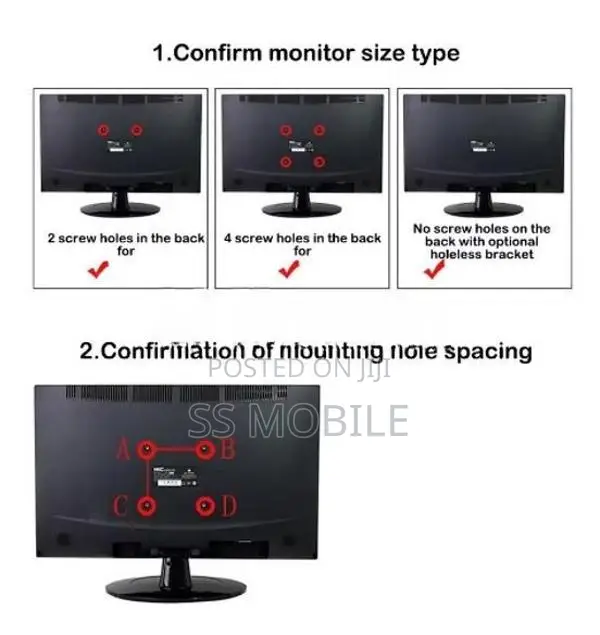 Hillport Heavy Duty Portable Monitor Stand - Iron