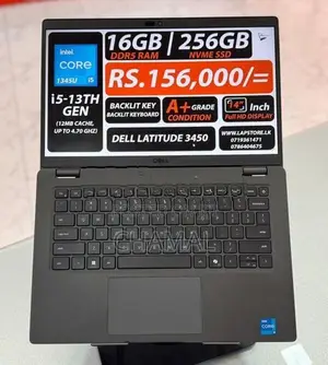 Dell Latitude 3450 Core i5 -13th -16GB DDR5 Ram -256GB Laptop