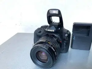 canon 100D DSLR body with lens