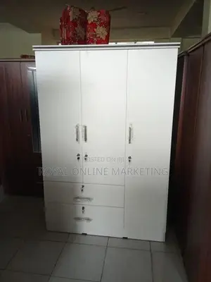 3 Door White Cupboard (K-49)