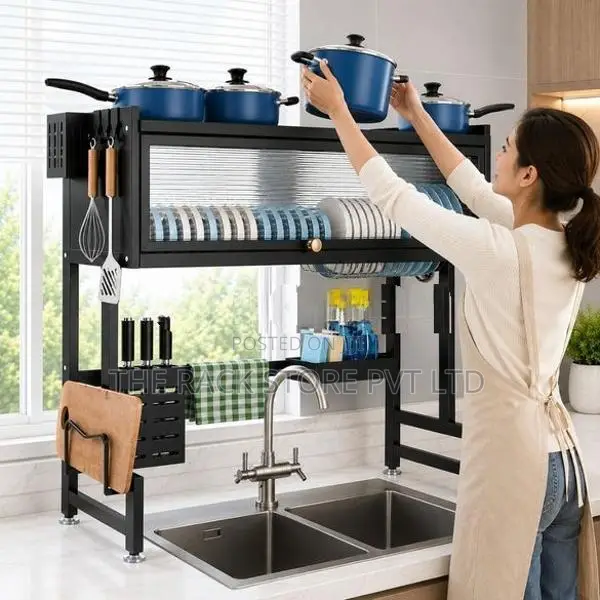 85cm/95cm/105cm Sink Top Dish Rack, Over Drying Rack