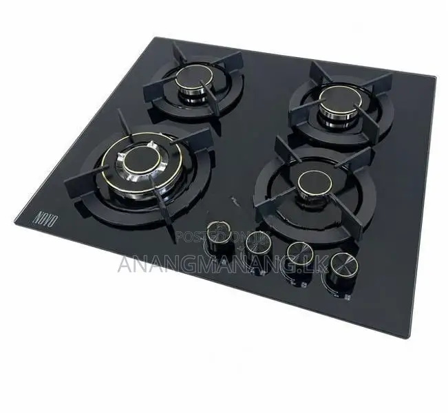Novo Luxury Safety 4 Brass Burners Gas Cooker Hob