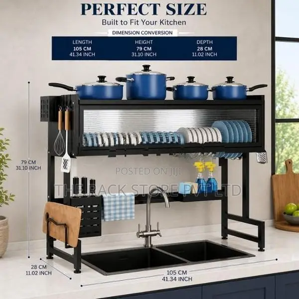 85cm/95cm/105cm Sink Top Dish Rack, Over Drying Rack