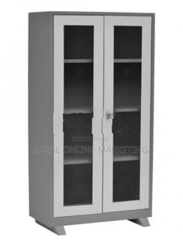 6 by 3 Steel Glass Office Cupboard (M-11)